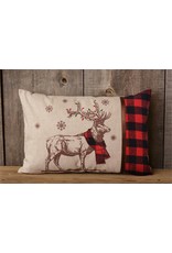 Audrey's Buffalo Plaid Reindeer Pillow