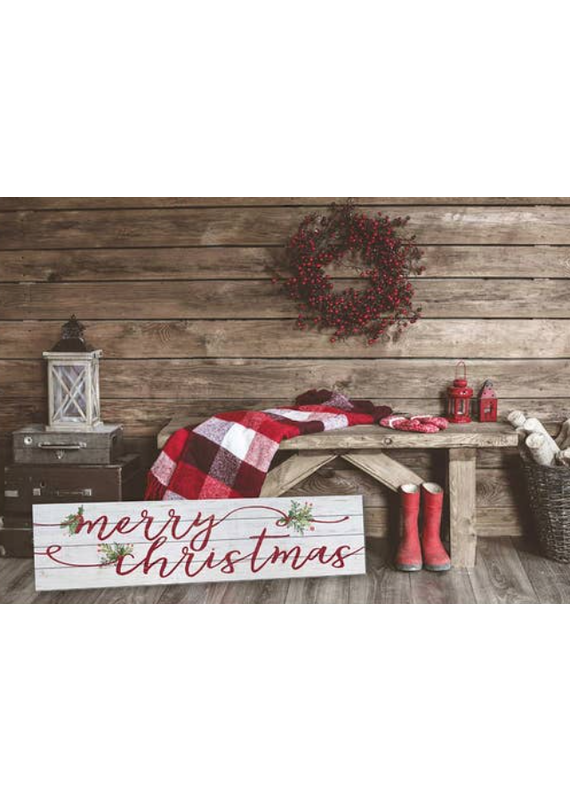 Kindred Hearts 40"x10" Merry Christmas Slatted Sign (Local P/U Only)