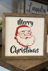 Driftless Studios 6x6 Santa Christmas Wood Sign *SALE*