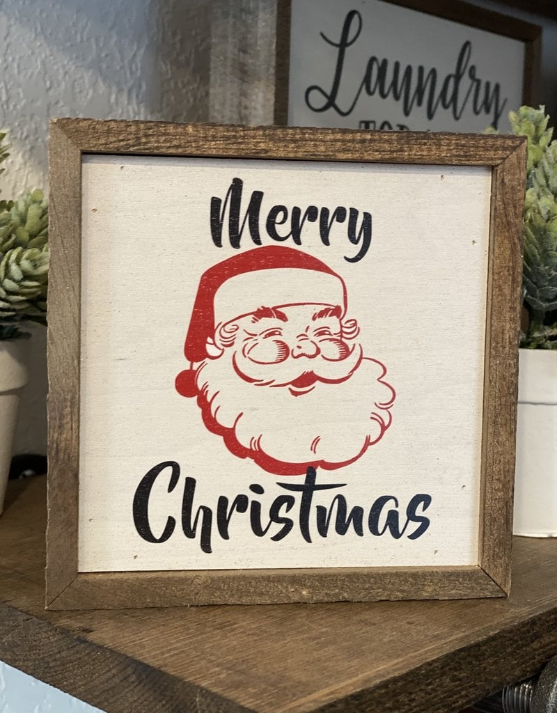 Driftless Studios 6x6 Santa Christmas Wood Sign *SALE*