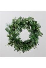 Audrey's 22" Winter Evergreen and Cedar Wreath