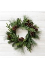 Audrey's Pinecone Assorted Greens Wreath