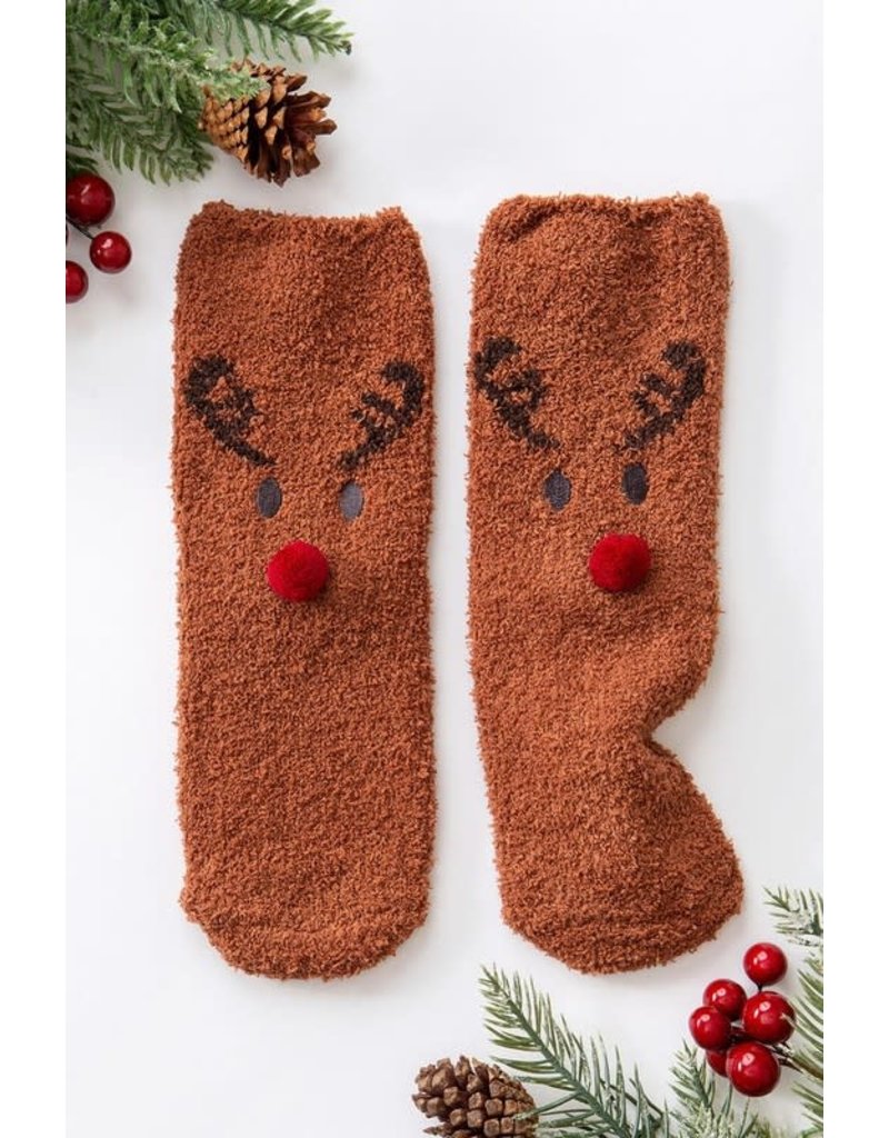 trend notes Fuzzy Christmas Socks