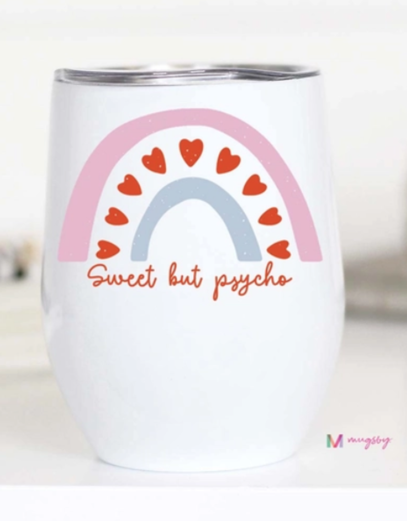 Mugsby Sweet but Psycho Valentine's Wine Cup