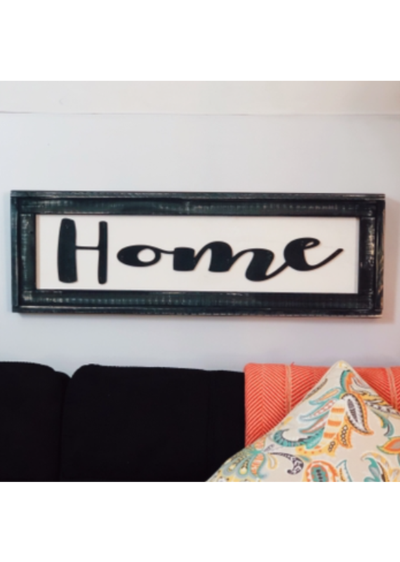 Pine Designs Home Framed Sign
