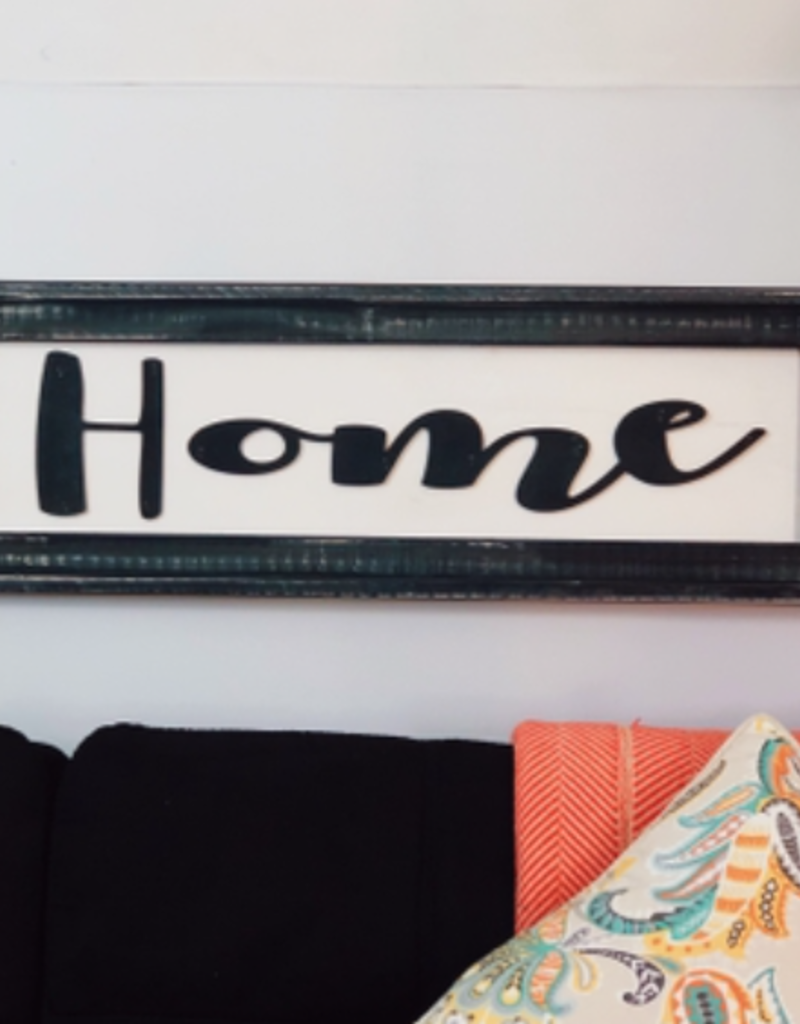 Pine Designs Home Framed Sign