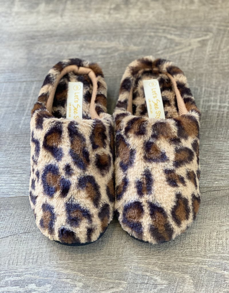 Let's See Style Rubber Soul Leopard Slippers (6-11)