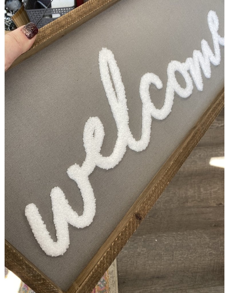 Mud Pie Mud Pie Welcome & Homebody Boucle Plaques