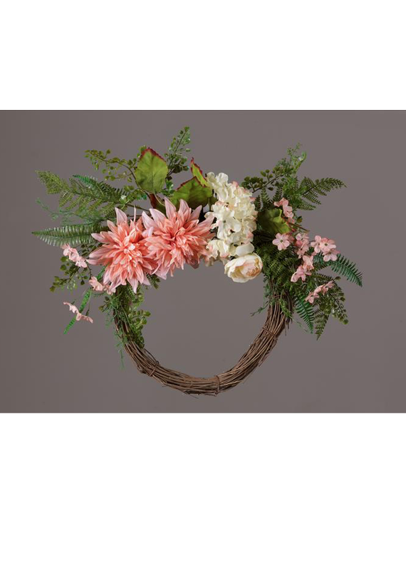 Audrey's Hydrangea & Dahlia Twig Wreath