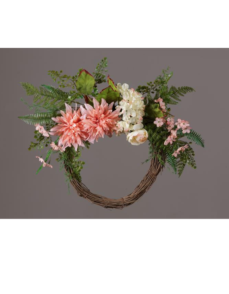 Audrey's Hydrangea & Dahlia Twig Wreath