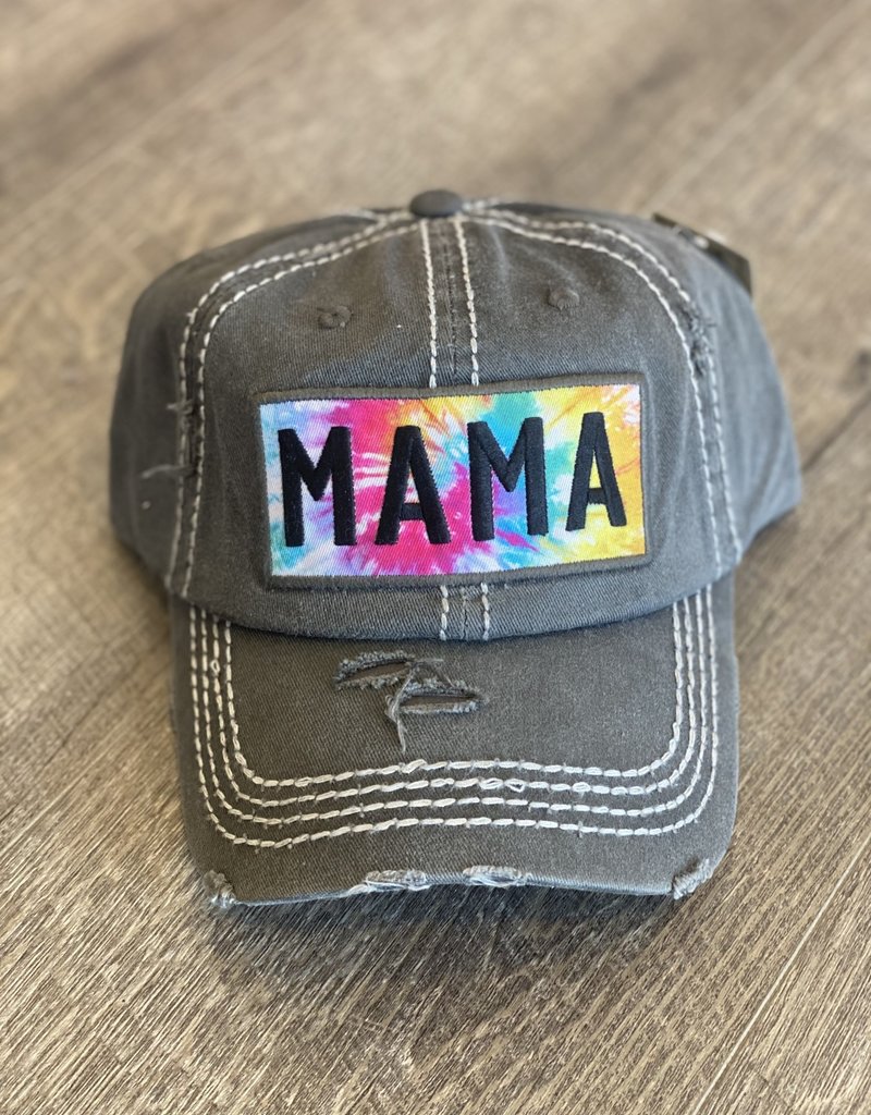 Your Fashion Wholesale Mama Tie Dye Charcoal Hat