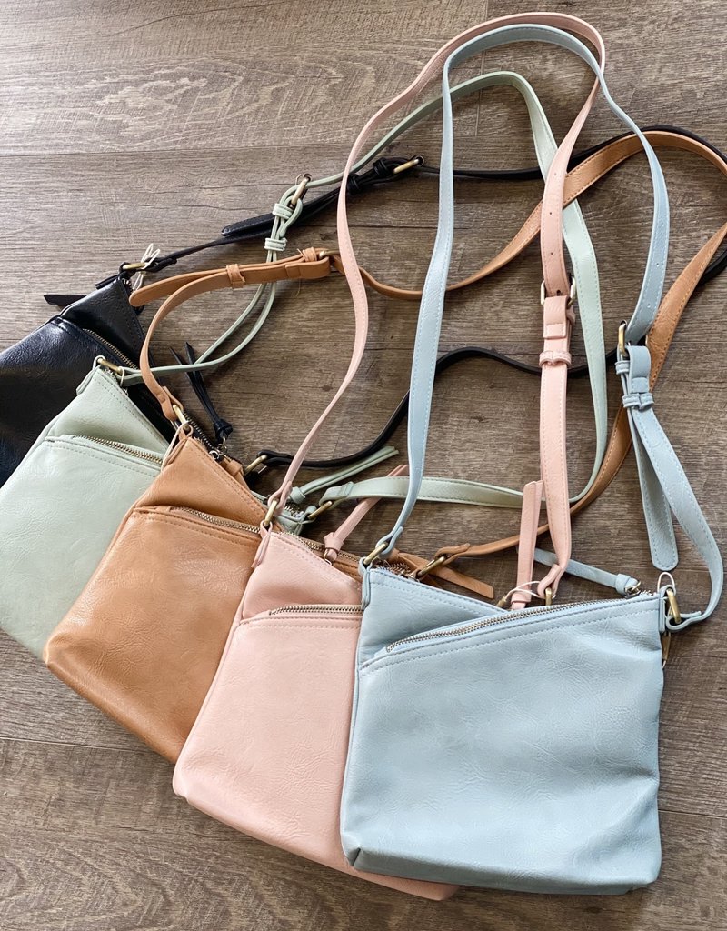 Bag Boutique Double Zip Shoulder Cross Body (4 Colors)