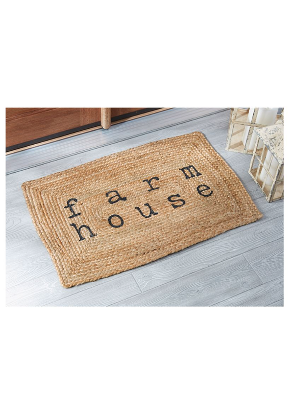 Mud Pie Farmhouse Jute Doormat