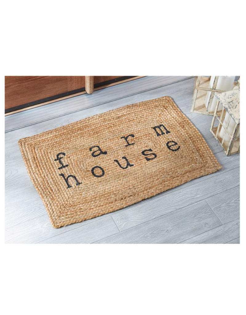 Mud Pie Farmhouse Jute Doormat