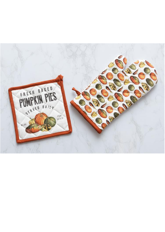 Audrey's Pumpkin Pie Oven Mitt and Pot Holder