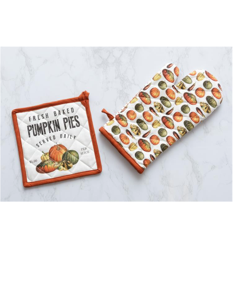 Audrey's Pumpkin Pie Oven Mitt and Pot Holder