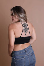Leto Mesh Black Tattoo Lace Bralette (XS-3XL)