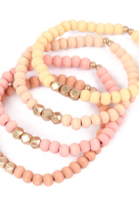 MYS Wholesale Peach Bracelet Set of 4