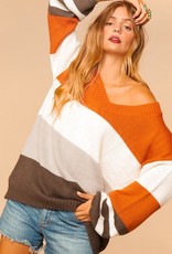 Haptics Autumn Striped Knit Sweater (S-3XL)