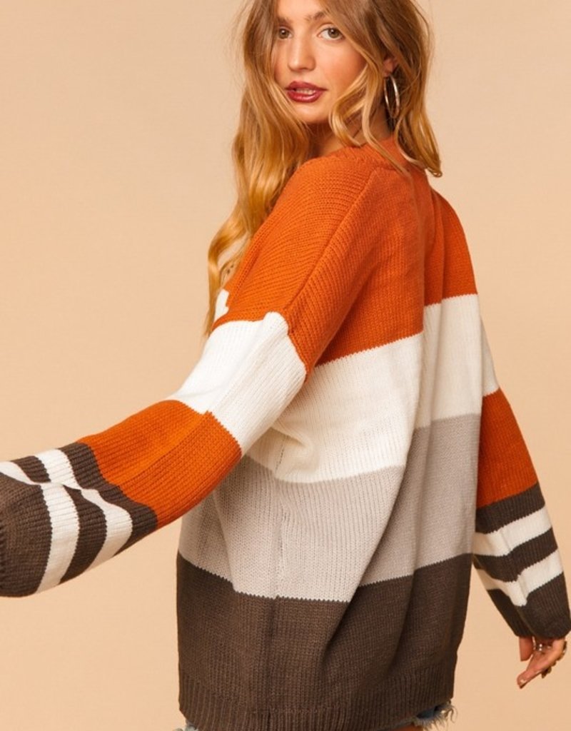 Haptics Autumn Striped Knit Sweater (S-3XL)