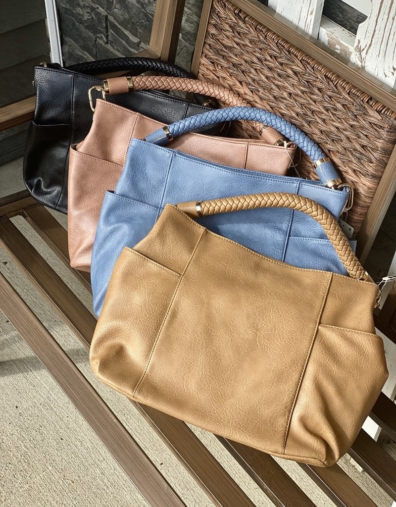 Bag Boutique Braided Handle Shoulder Bag (4 Colors)