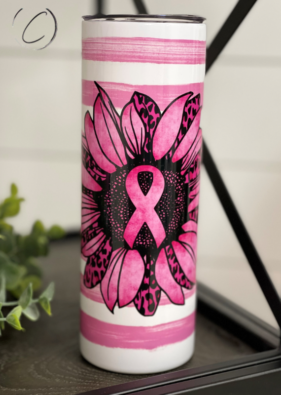 CMD Pink Ribbon Breast Cancer 20oz Tumbler