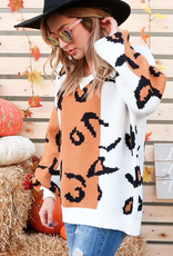 And the Why Leopard Color Block Sweater (S-3XL)