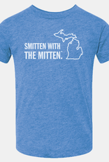 Michigan Awesome Kids Smitten in the Mitten Lake Blue Tee (4T-YL)