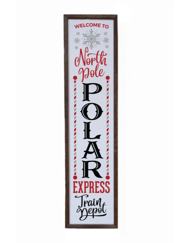Adams & Co 24"x6" North Pole Express Christmas Sign