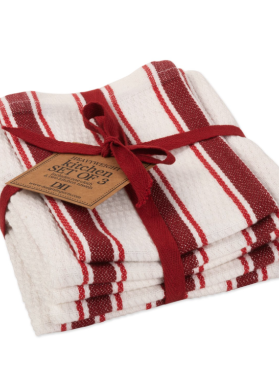 Design Imports Garnet Classic Stripe Kitchen Towel Set of 3