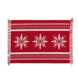 Design Imports Nordic Snowflake Jacquard Placemat