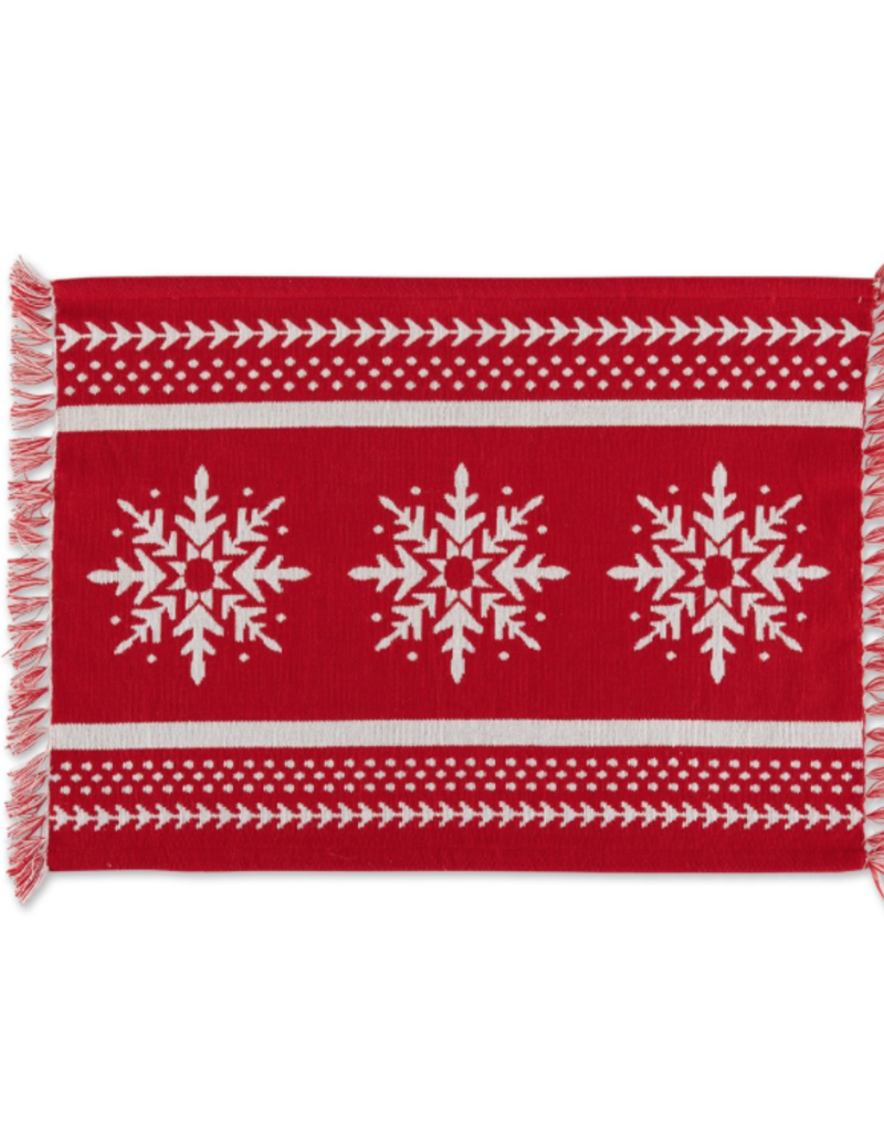 Design Imports Nordic Snowflake Jacquard Placemat