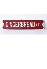 Audrey's 19.5" Metal Red Gingerbread St Sign