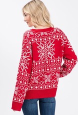 Heimish USA Red Holiday Snowflake Sweater (S-3XL)