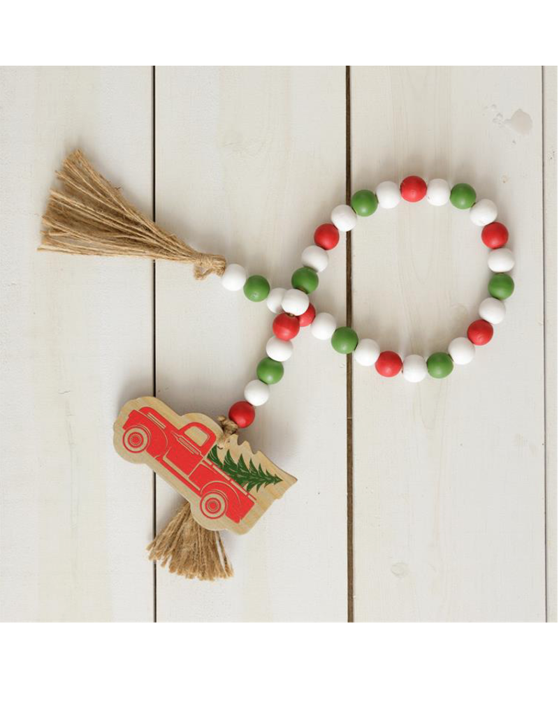 Audrey's Red Truck Farmhouse Beaded Garland