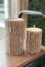 Hyoola Brown Timberline Wood Pillar Candle (2 Sizes)