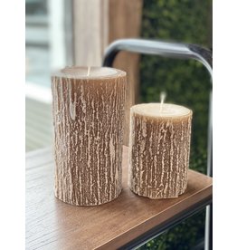 Hyoola Brown Timberline Wood Pillar Candle (2 Sizes)