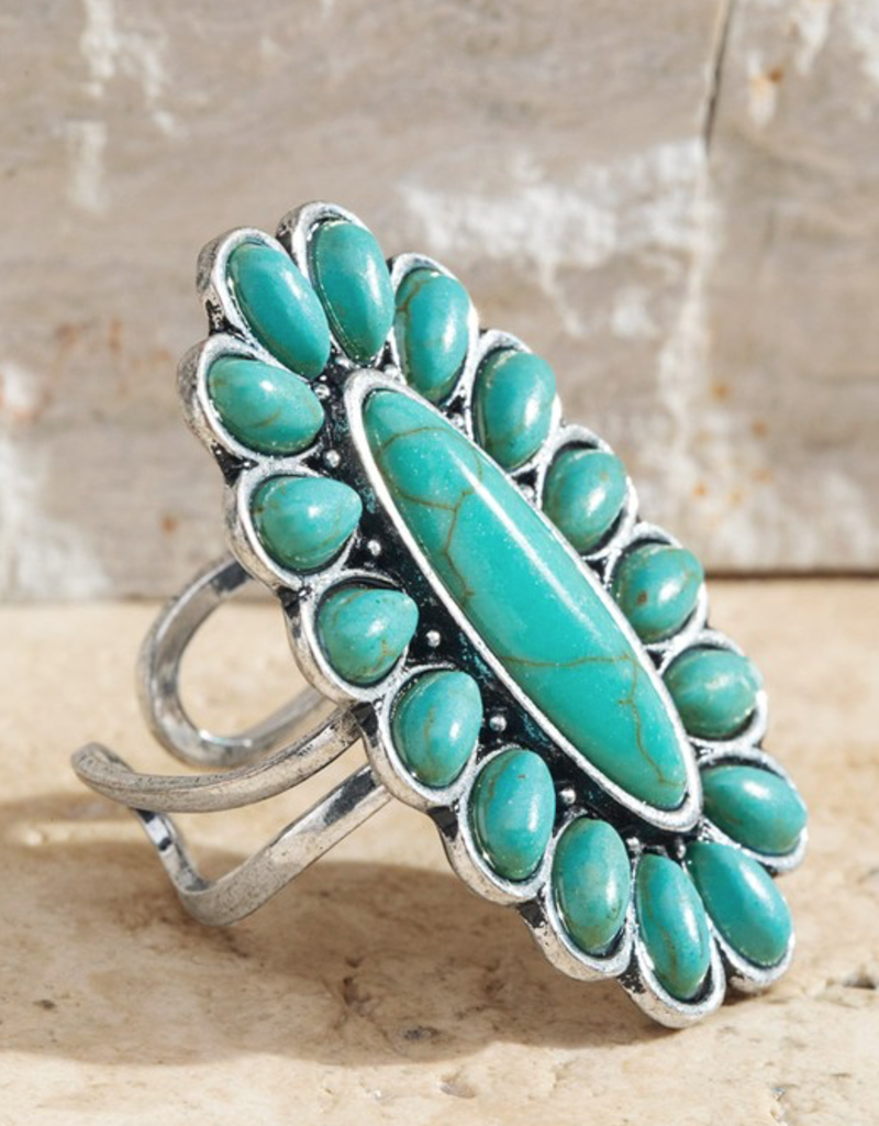 urbanista Boho Turquoise Adjustable Ring