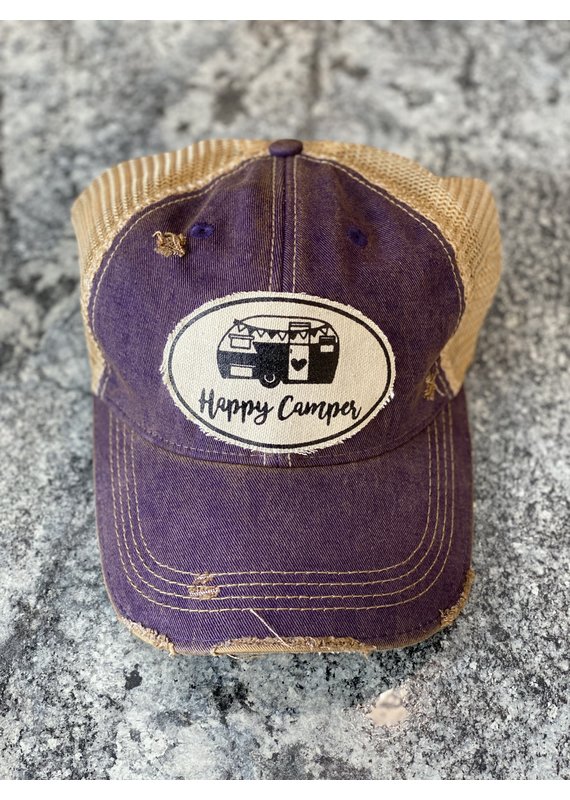 Vintage Life Happy Camper Distressed Hat