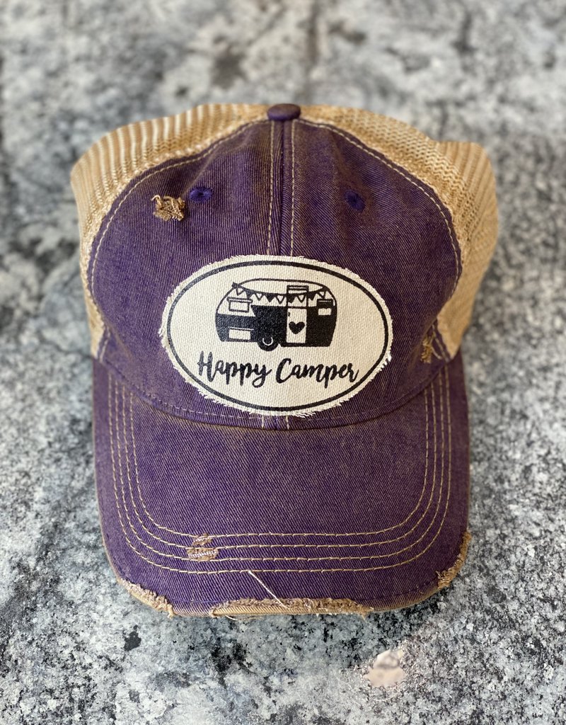 Happy Camper Distressed Hat - Loyal Tee 