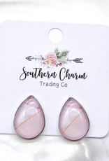Southern Charm Trading Co Big Marble Teardrop Earrings