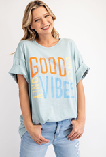 Rae Mode Dusty Mint Good Vibes Boxy Oversized Tee (2XL Only)