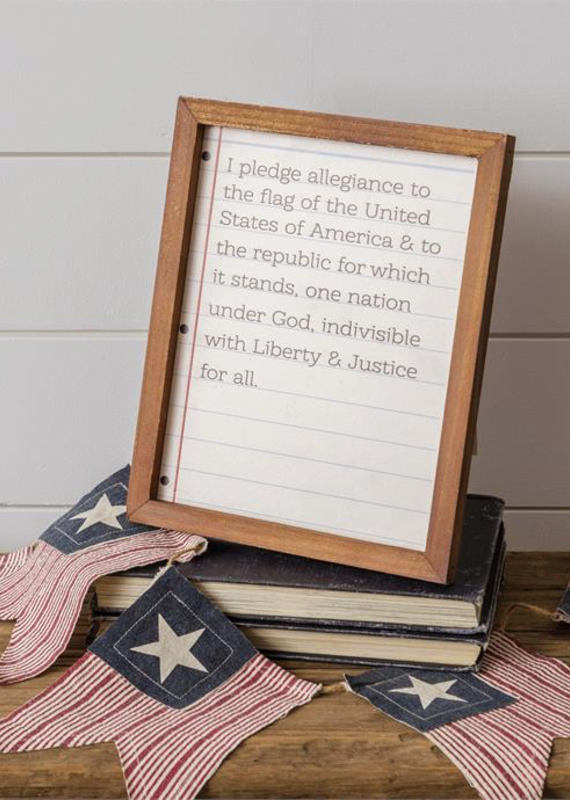 Audrey's Framed Pledge of Allegiance