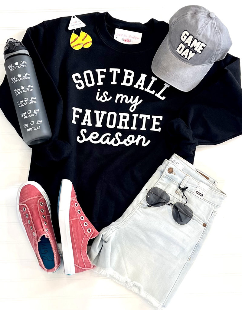 Gildan Softball is My Favorite Season Crew (S-XL)