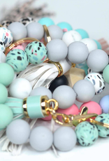 Mugsby Speckled Stretchy Silicone Key Ring Bracelets