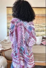 Leto Magenta Colorful Splatter Kimono