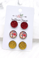 Southern Charm Trading Co Autumn Floral Earring Set of 3