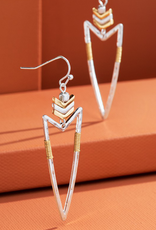 urbanista Silver Wire Arch & Arrow Earrings