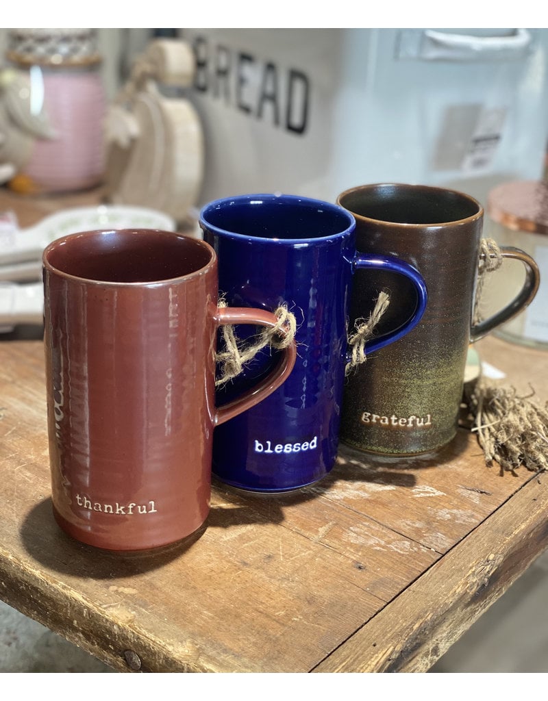 TAG TAG Thankful Grateful Blessed Tall Mugs