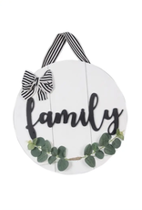 Youngs Home Decor Family Farmhouse Round Hanging Sign (Local Pick Up Only)